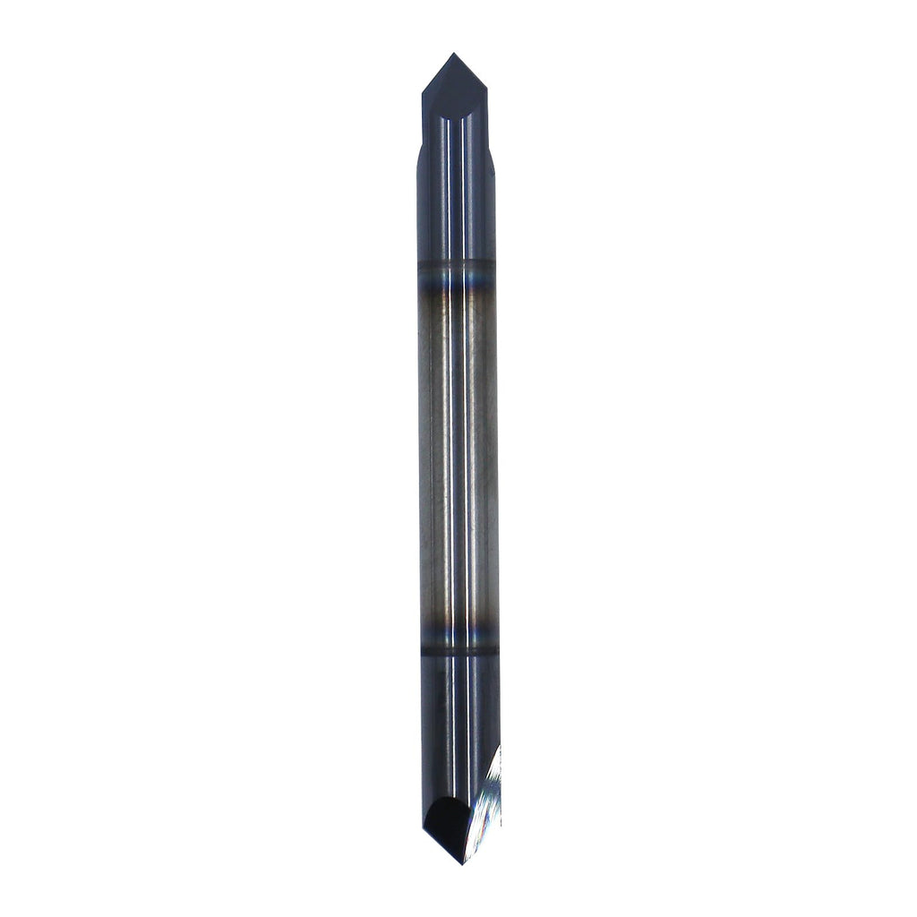 1/4in Solid Carbide End Mill, Chamfer Mill - Double End, 2 Flutes