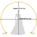 Round Backdrop Stand 8FT Gold Wedding Balloon Arch Stand for Party