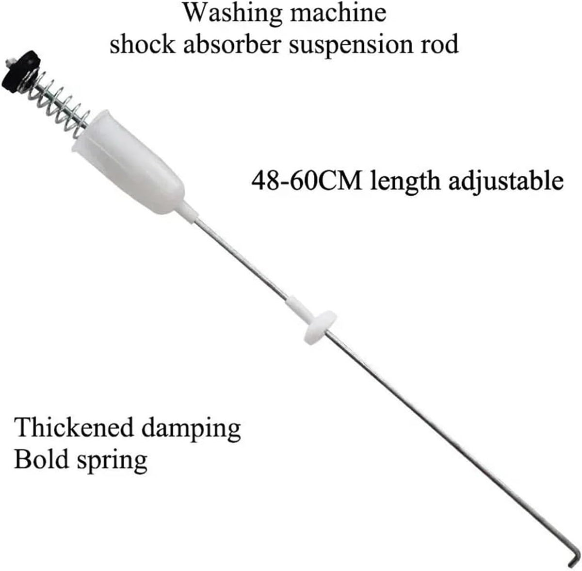 Washing Machine Shock Absorber Suspension Rod Universal Suspension Rod for Washing Machine Spring Suspension Rod Pull Rod(1PCS)