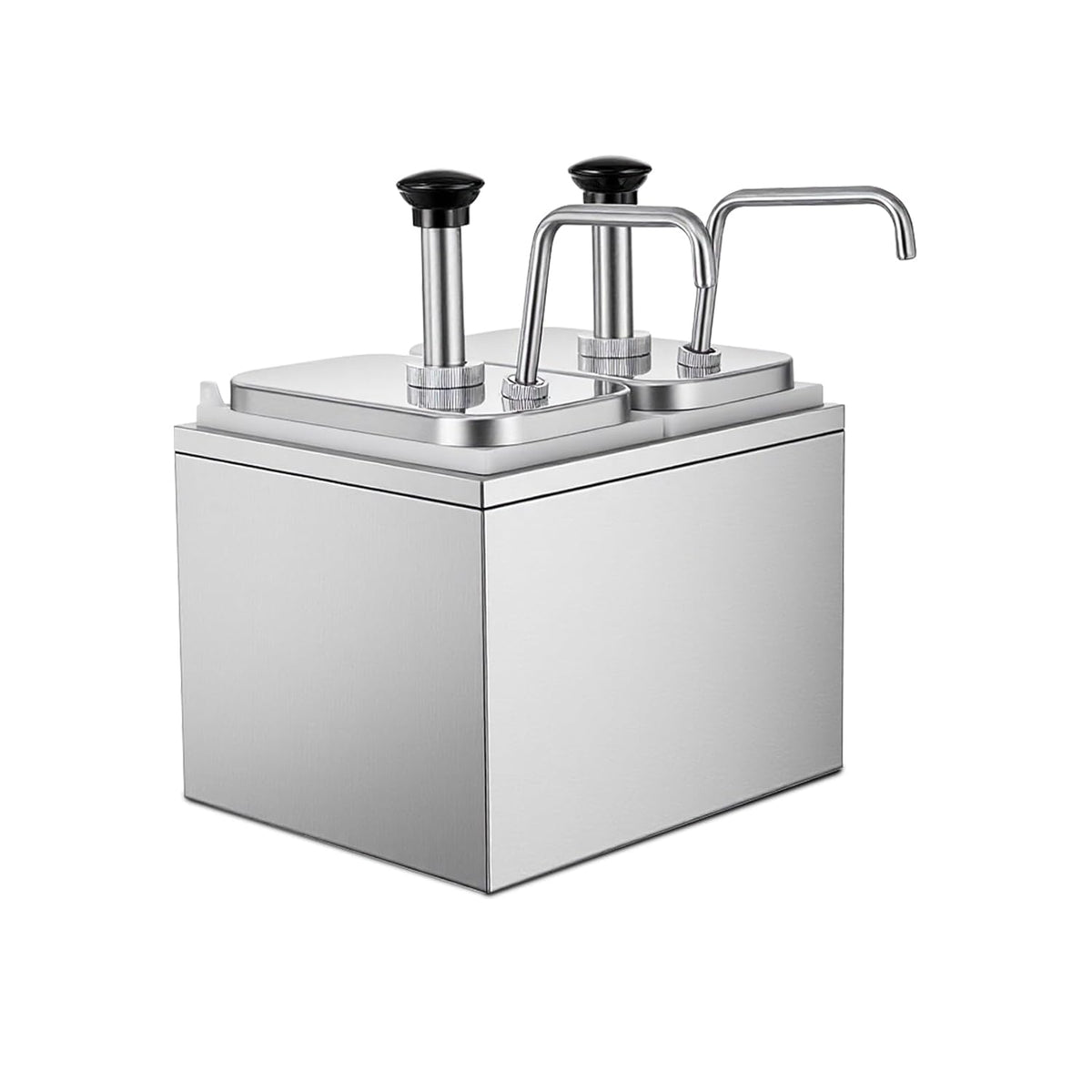 Condiment Pump Station for Syrup, Ketchup, Mustard, Cheese, BBQ, 4QT