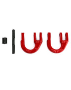 QWORK G80 Alloy Steel Hammerlock Coupling Link Connecting Link, 5/16", 4 Pack, Red, 4400 lbs Load Limit