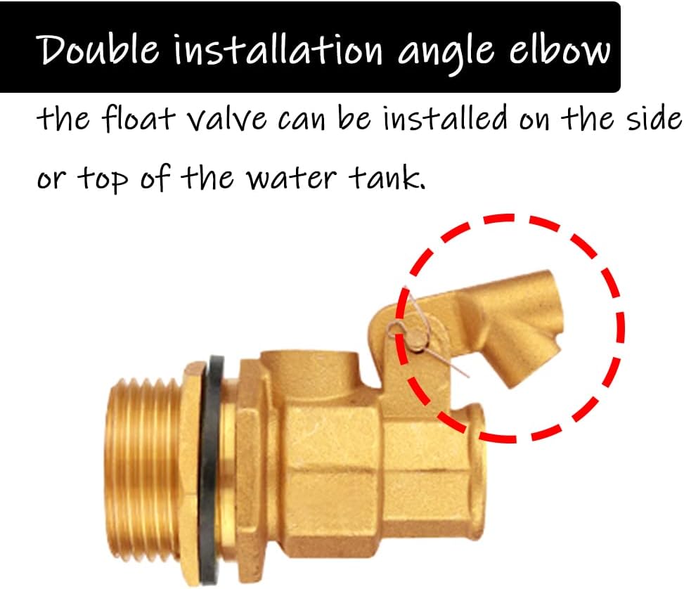 Uenede Float Ball Valve DN25 1" Male Thread with NPT Adapter