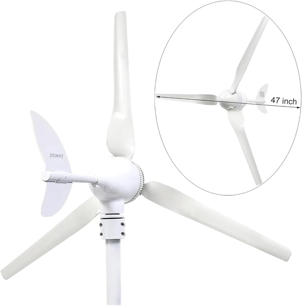 400W 12V Permanent Magnet Wind Turbine Generator Power Kit MPPT Controller | Converts wind energy into electrical