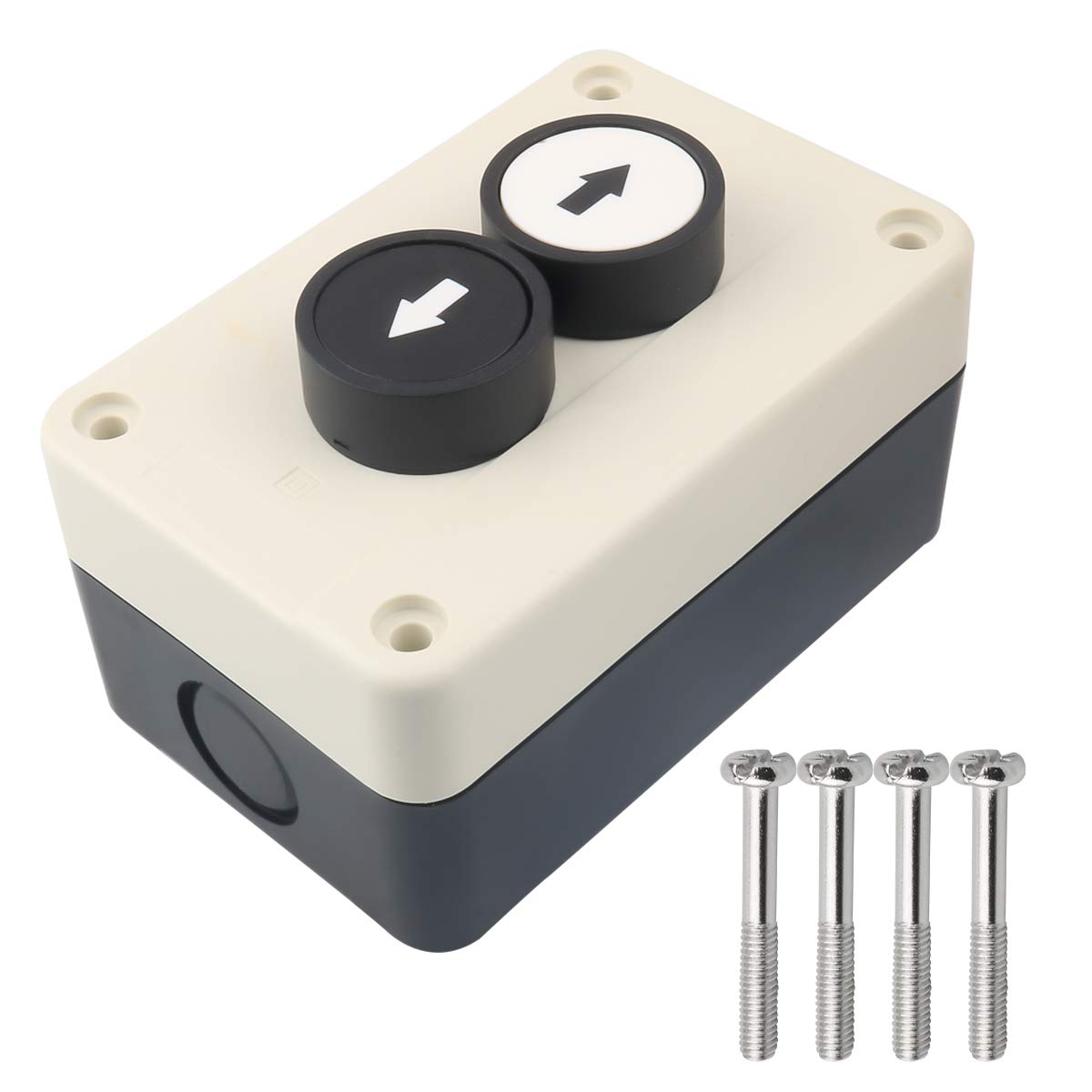 Push Button Switch Station Momentary NO White, NO Black, 660V 10A