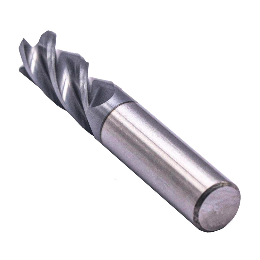 1/2" 4 Flute Solid Carbide End Mill, 0.04" Corner Radius, AlTiN Coated