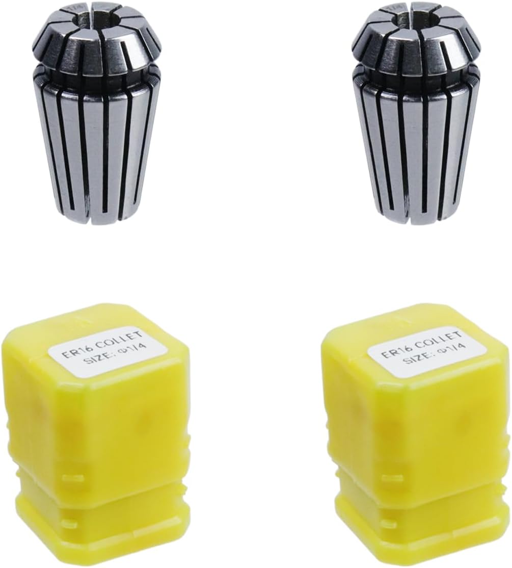 2pcs ER16 Spring Collet Chuck 1/4Inch Dia Collets Set
