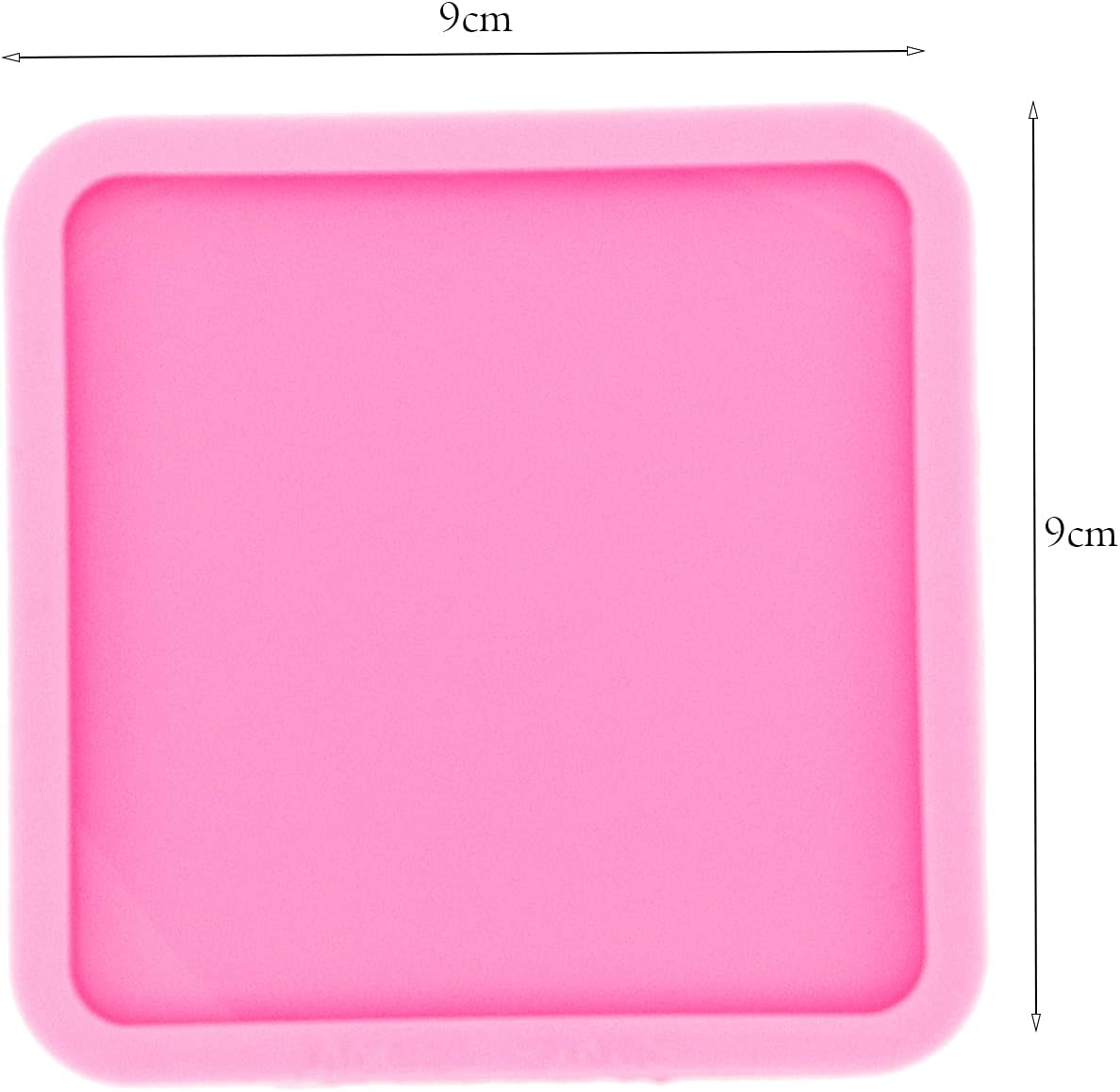 Super Shiny 9cm/3.54inch Square Shape Resin Coaster Mold Tray Silicone Molds Epoxy Resin Casting Molds DIY Geode