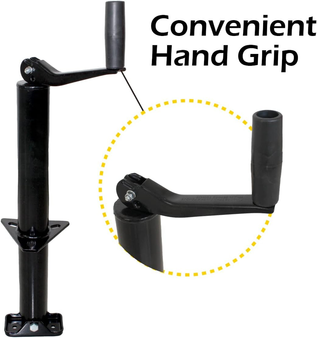 70159 14" Lift A-Frame Mount Trailer Jack with Top Wind - 2000 lbs. Capacity