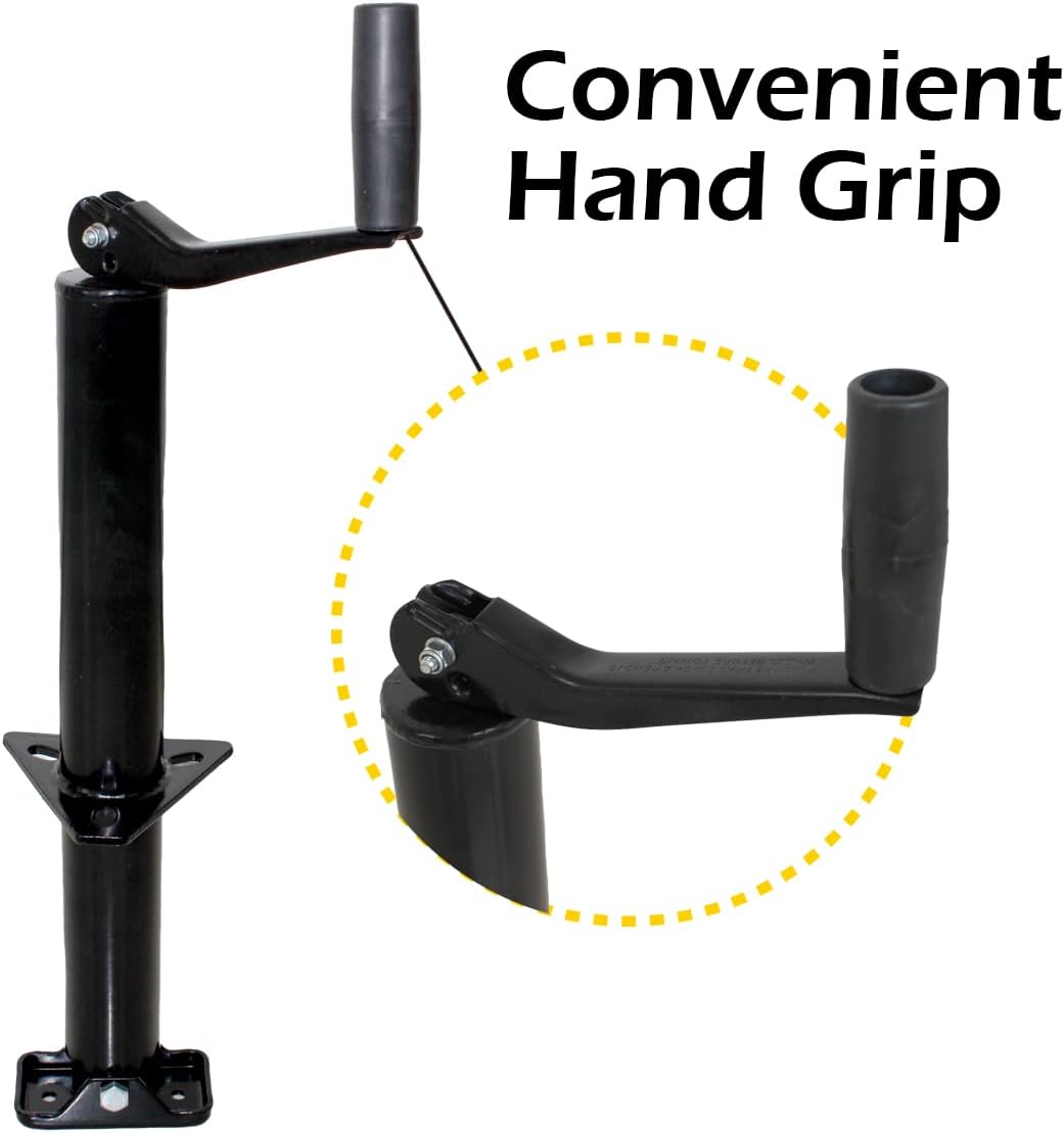 70159 14" Lift A-Frame Mount Trailer Jack with Top Wind - 2000 lbs. Capacity