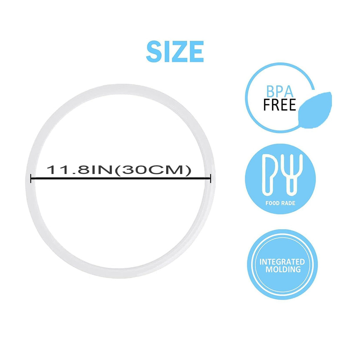 MCOSU Silicone Sealing Ring- 2 Pack Replacement Silicone Gasket Seal Rings,11.8IN(30CM)