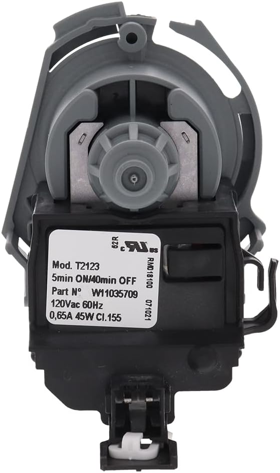 W11412291 Drain Pump Compatible With Whirlpool Dishwashers - Budora - 27910798, AP6977699, W11035709