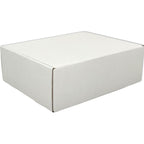 12x9x4 Shipping Boxes White Mailer Corrugated Cardboard Box Set of 20