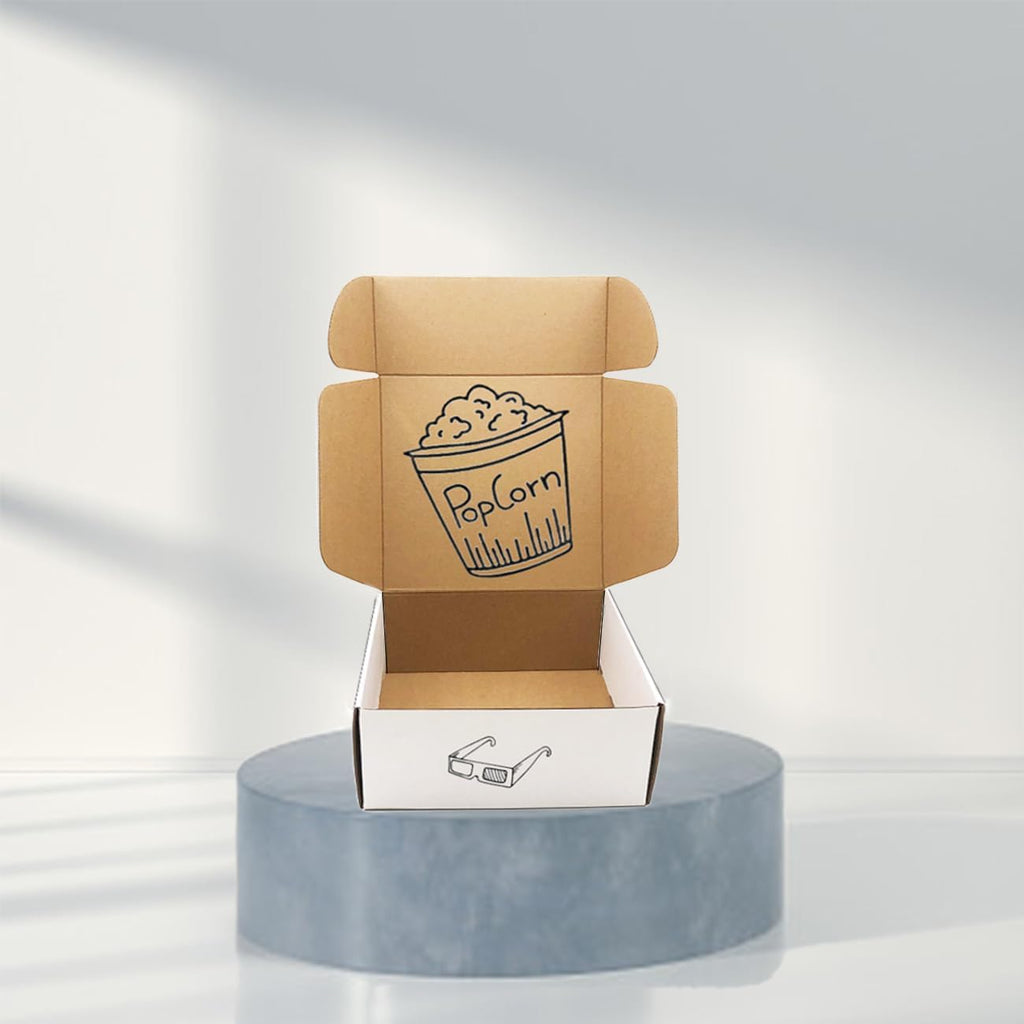 Shipping Boxes 9x9x4 inch Pack of 20, White Corrugated Cardboard Mailer Box