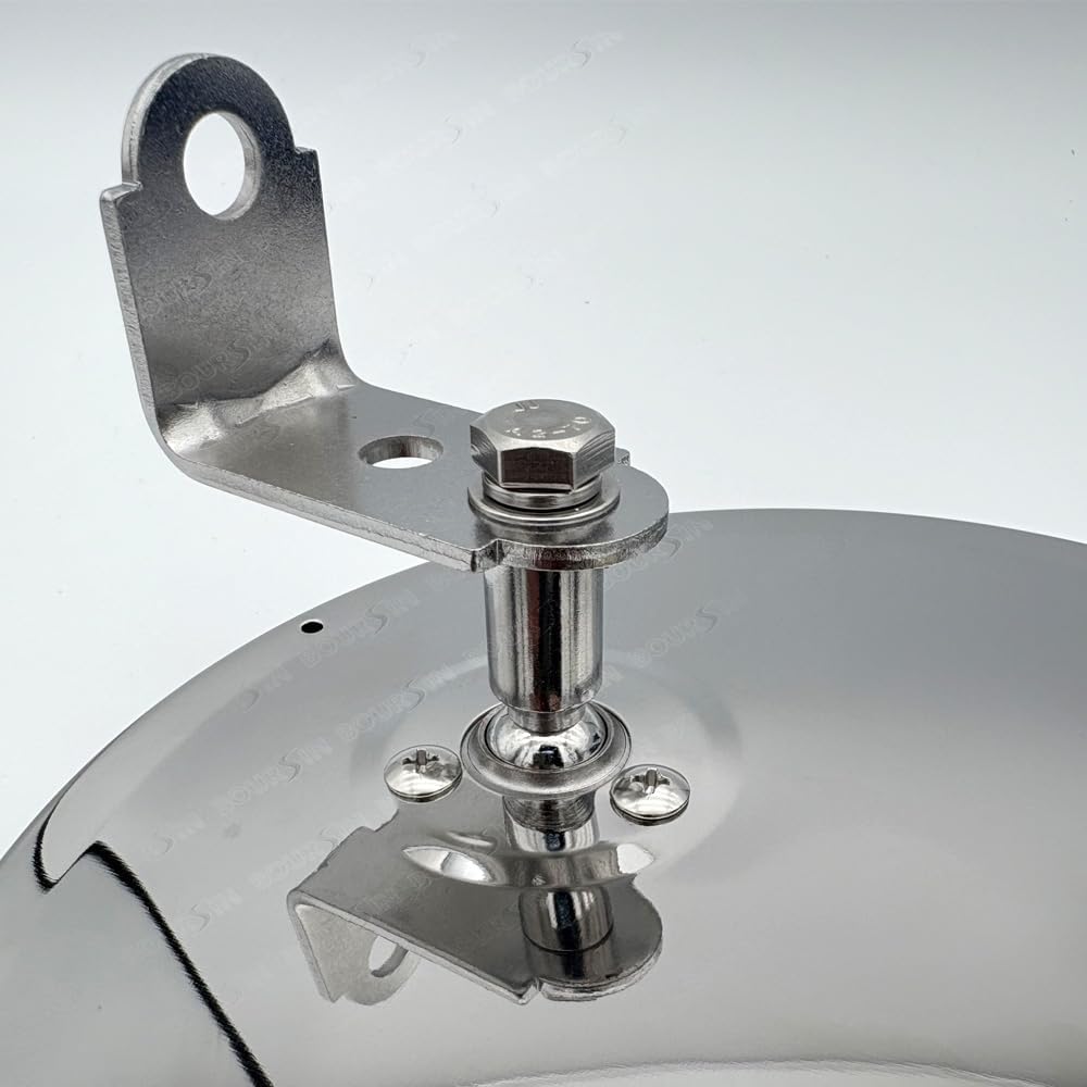 8 Inch Convex Mirror Round Blind Spot Stainless Steel For Truck bus Atv RV Utv "L" Adjustable Bracket 1 Pcs