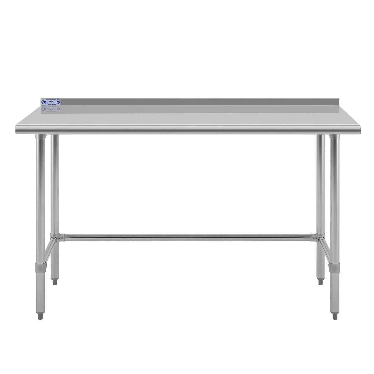 Hally Open Base Stainless Steel Table 24"x60" Prep&Work Tables Backsplash