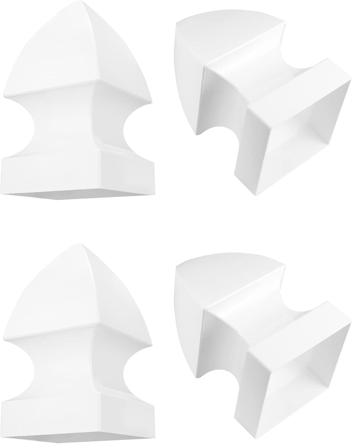 4 Pack 5" Vinyl Fence Post Cap in Gothic Style - Outdoor Post Cover for 5" x 5" Vinyl Decks, Patios, Porches, Mailbox