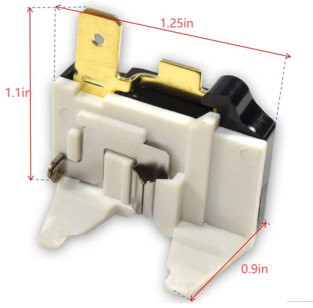 Compressor Start Relay 4.7 Ohm 1-Pin PTC Overload Kit | Compatible with Mini Fridges Compact Refrigerators Beverage