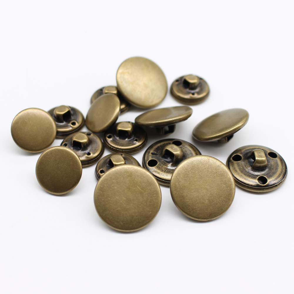 14 PCS Antique Brass Blazer Buttons for Sewing 20mm & 15mm JS160