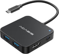 USB C Hub 10Gbps, 6-in-1 Multiport Adapter with 4K 60Hz HDMI, 100W Power Delivery, USB A3.2 Data Port, USB C to HDMI