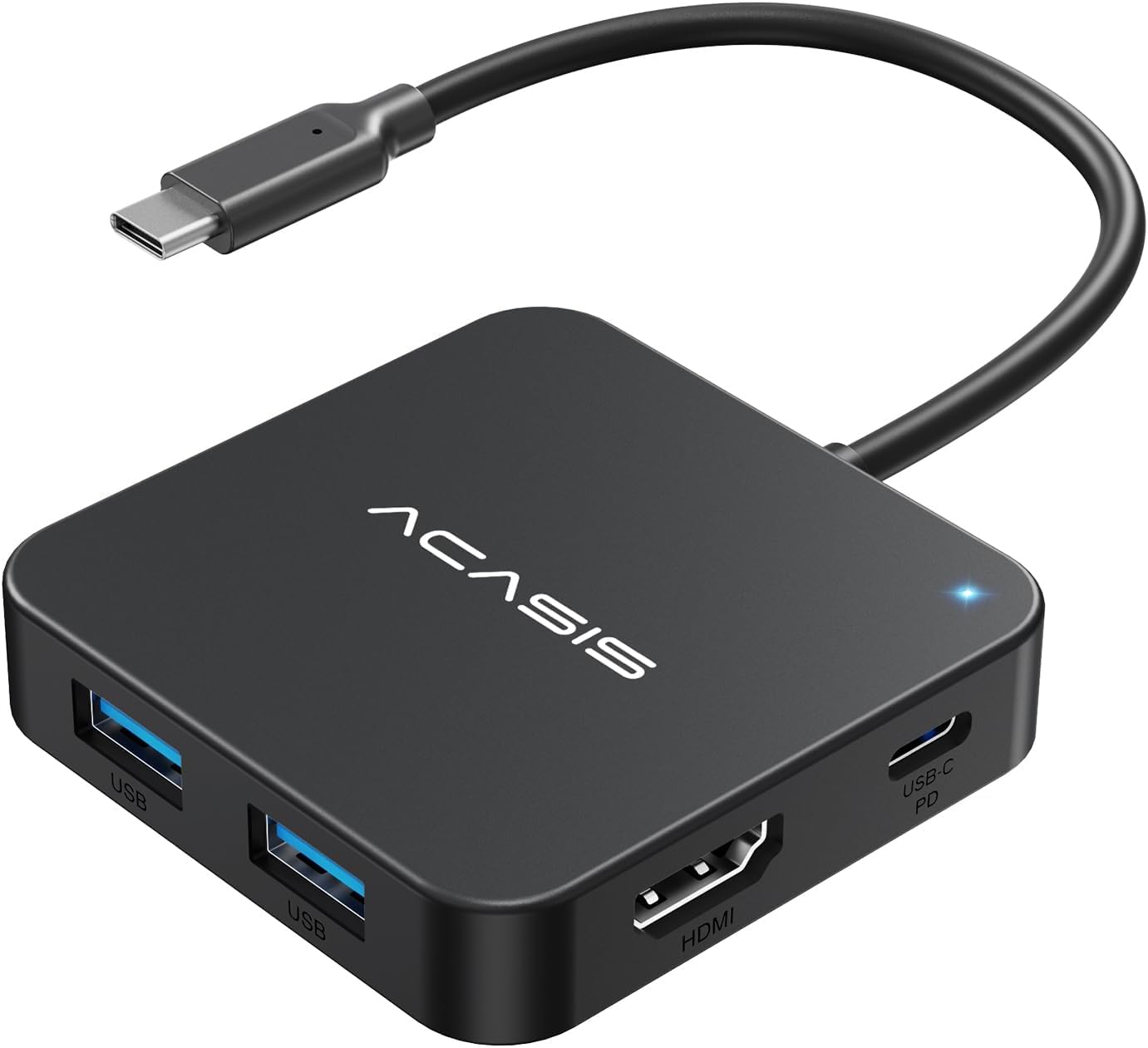 USB C Hub 10Gbps, 6-in-1 Multiport Adapter with 4K 60Hz HDMI, 100W Power Delivery, USB A3.2 Data Port, USB C to HDMI