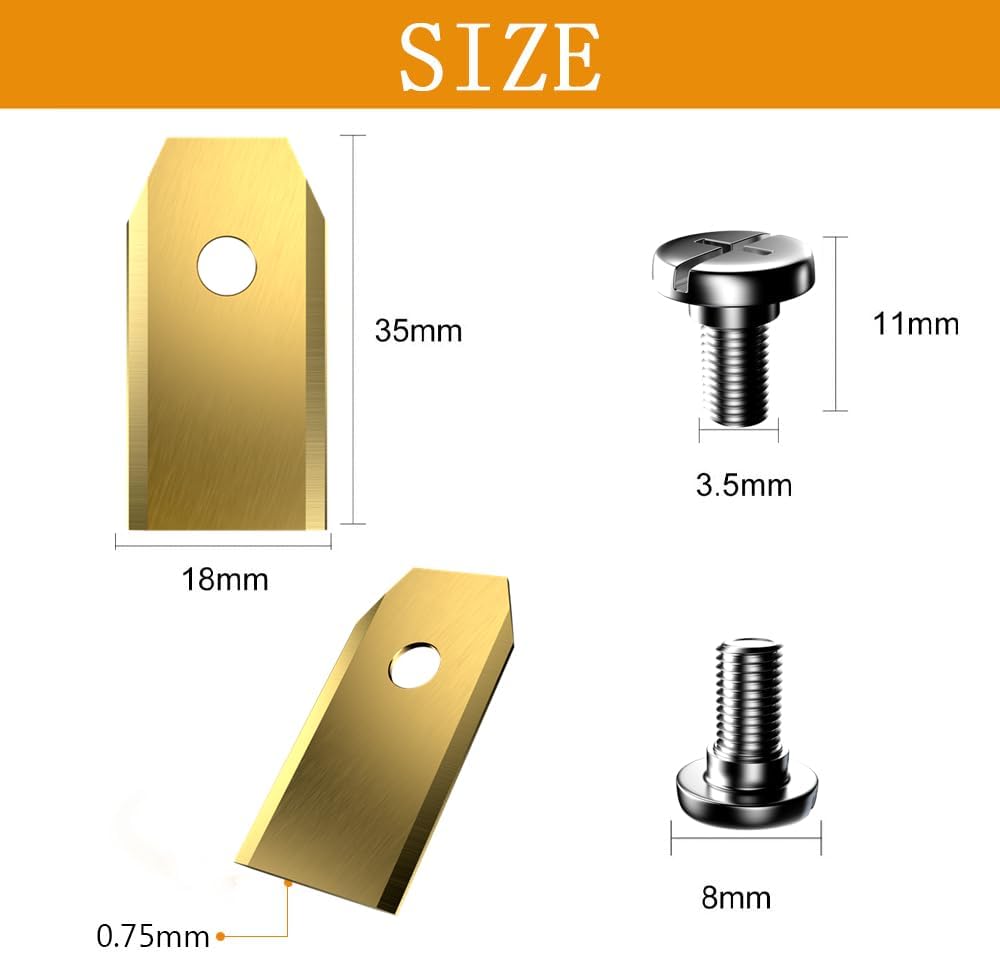 Replacement Robotic Mower Blades (Titanium Coating) for Husqvarna Automower,Gardena Robot Mower, Compatible with