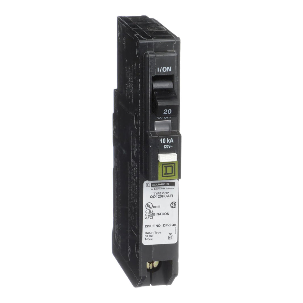 Square D by Schneider Electric Square D - QO120PCAFI 20-Amp Single-Pole Plug-On Neutral CAFCI Circuit Breaker