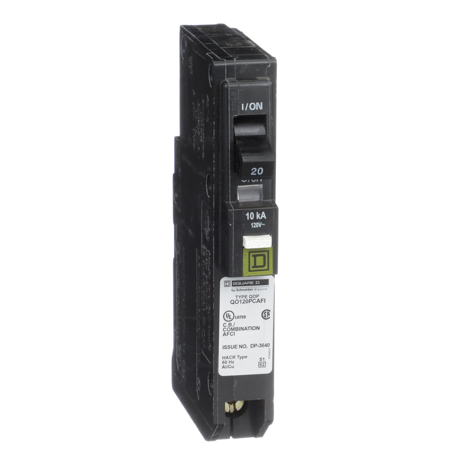 Square D by Schneider Electric Square D - QO120PCAFI 20-Amp Single-Pole Plug-On Neutral CAFCI Circuit Breaker