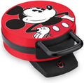 Disney Mickey Mouse Waffle Maker by Select Brands - Nonstick Waffle Iron for Fun Mickey-Shaped Waffles - Disney