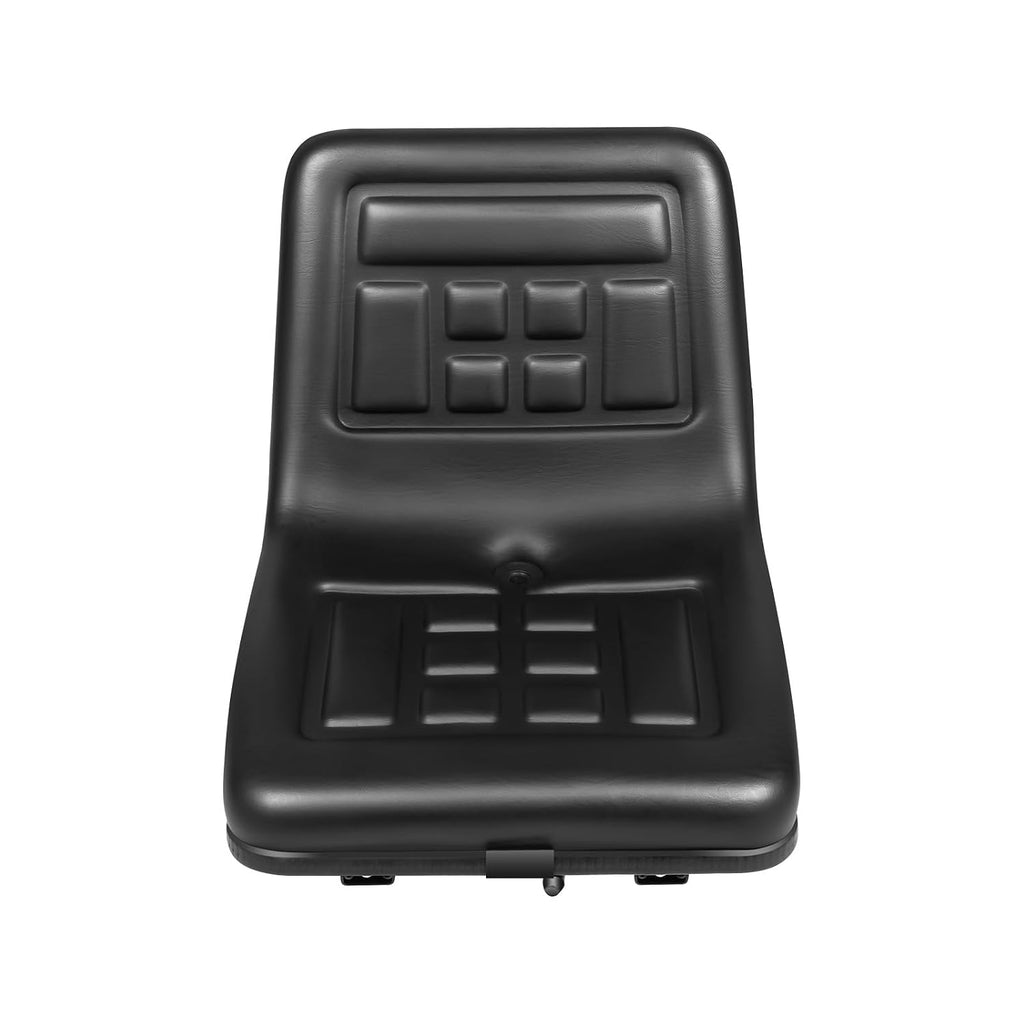 Universal Tractor Seat Replacement, High Back Ergonomic Forklift Seat Adjustable Sliding Rail Thick Padded