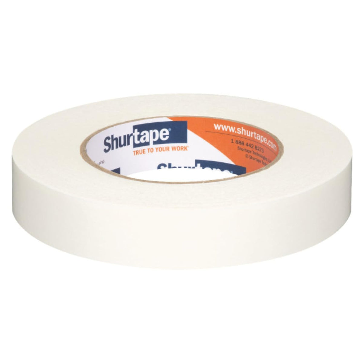 Shurtape Double-Sided Non-Woven Tissue Tape, 1 in. x 55 yds. (White)