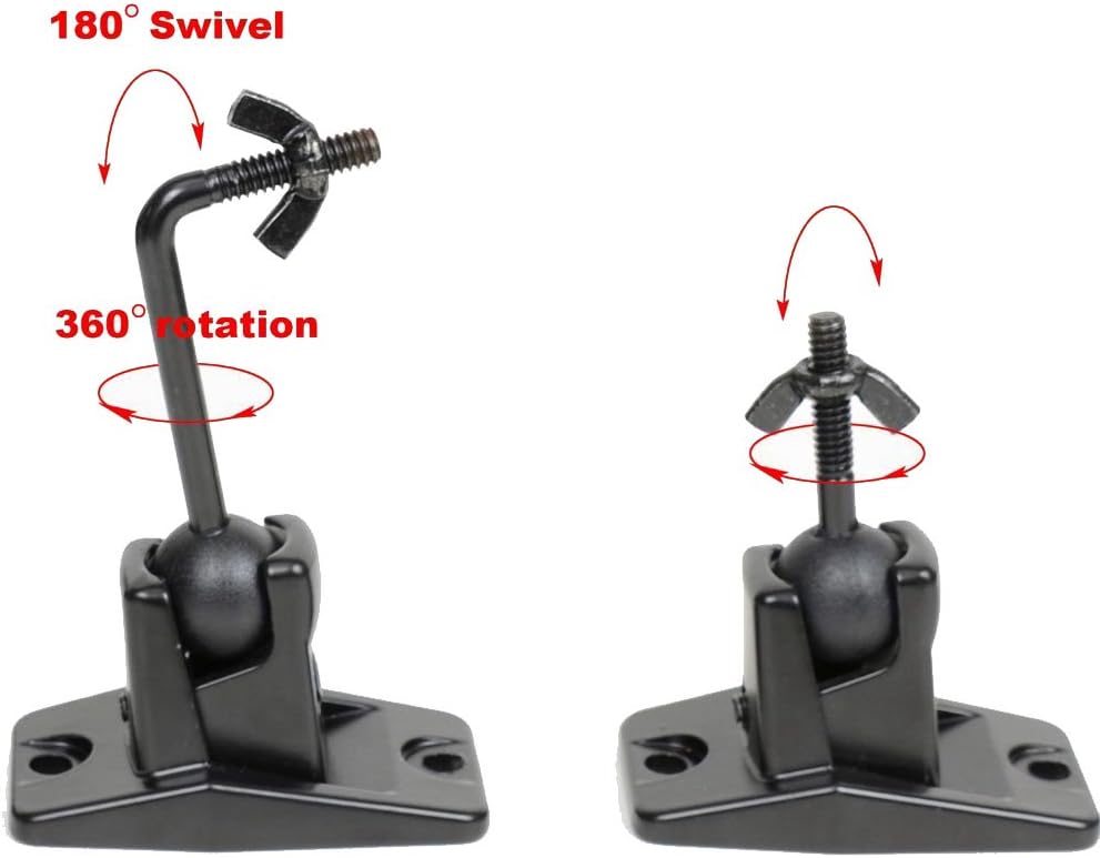 5 Black Universal Satellite and Audio Speaker Mount Bracket for Wall or Ceiling MS40B5 WM6
