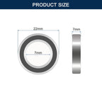 627-2RS Deep Groove Ball Bearings, ID 7mm x OD 22mm x Width 7mm Miniature Bearings, Double Rubber Sealed Ball Bearing Pre-Lubricated Chrome Steel Z2 Lever 20pcs