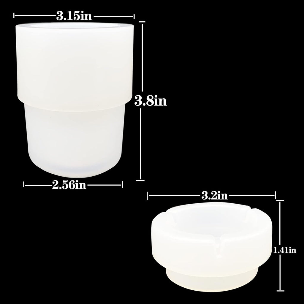 Car Ashtray Resin Molds Set Car Ashtray Mold with Lid Storage for Tobacco Ash DIY Resin Ashtray present, Resin