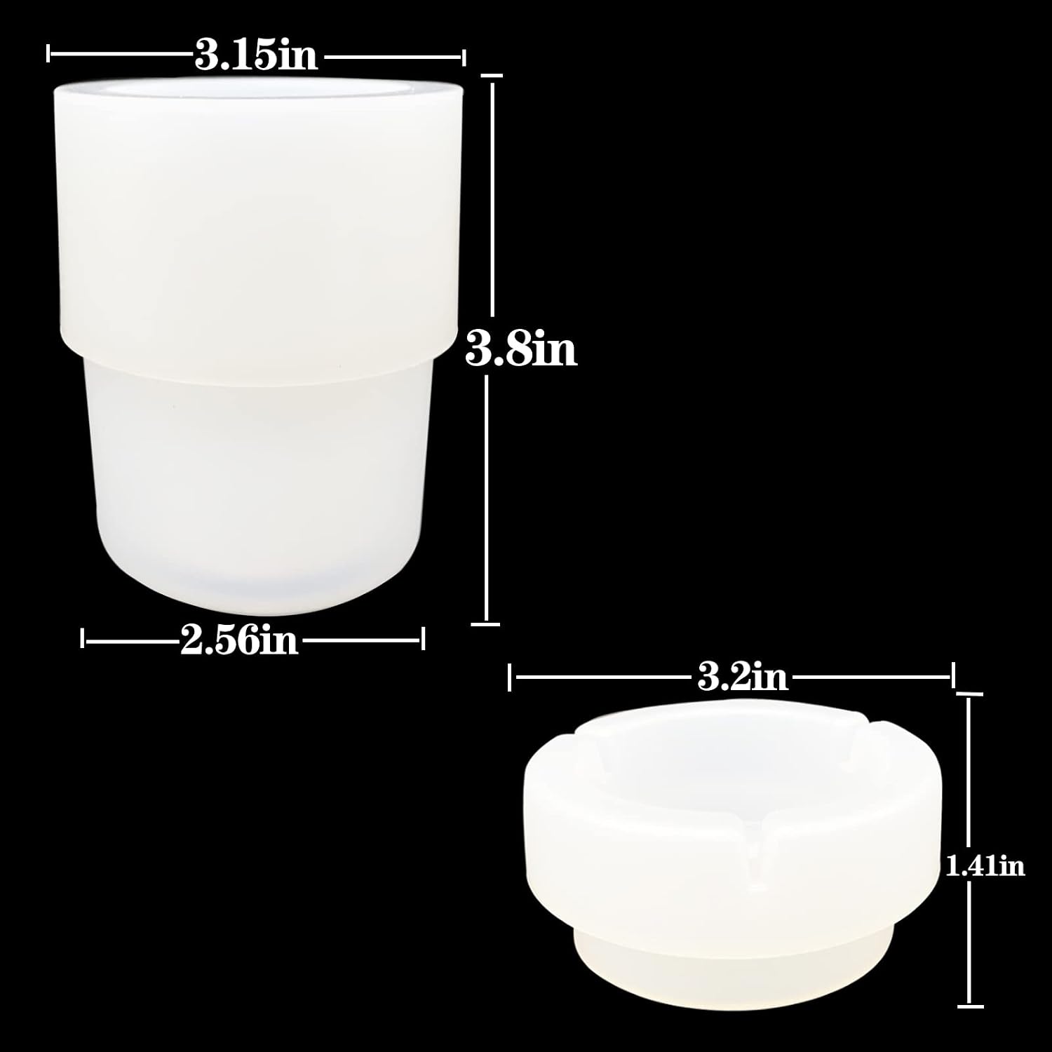 Car Ashtray Resin Molds Set Car Ashtray Mold with Lid Storage for Tobacco Ash DIY Resin Ashtray present, Resin
