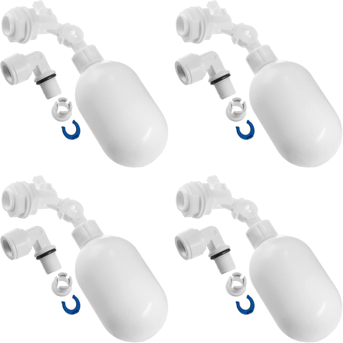 4 Pcs Float Ball Valve, Adjustable Plastic