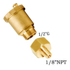 Joywayus Brass Automatic Float Valve Kit 1/8"NPT Air Bleeder Release Vent Valve Pipe Fitting Connector Adapter