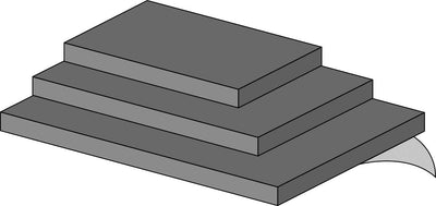 USA Sealing ZUSASSR-FDA-114 FDA Silicone Foam Sheet with High Temperature Adhesive, 3/8" Height, 12" Width, 12" Length