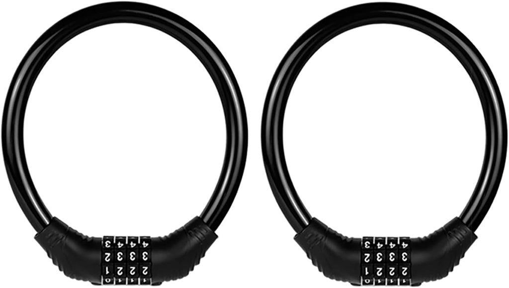 Bike Lock Cable, Heavy Duty Anti Theft Bicycle Lock Chain Portable Code Lock Cable Combo Bike Locks, 4 Digit Security