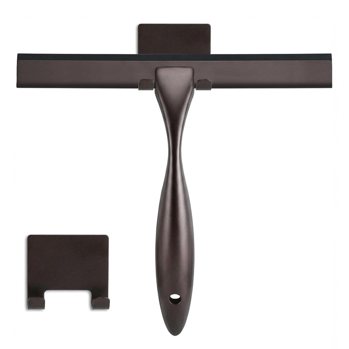 Shower Squeegee, 14-Inch Bronze Squeegee, All-Purpose Stainless Steel Squeegee for Bathroom, Shower Doors, Mirrors