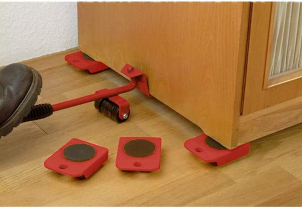 Mr Hercules Furniture Lift Mover Tool Set,Furniture Lifter Tool with Lifting Lever & 4 Wheels,Heavy Furniture Moving