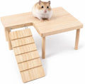 Hamster Platform, Small Wooden Hamster Cage Accessories, Elevated Resting Area for Hamster Cages, Pine Material