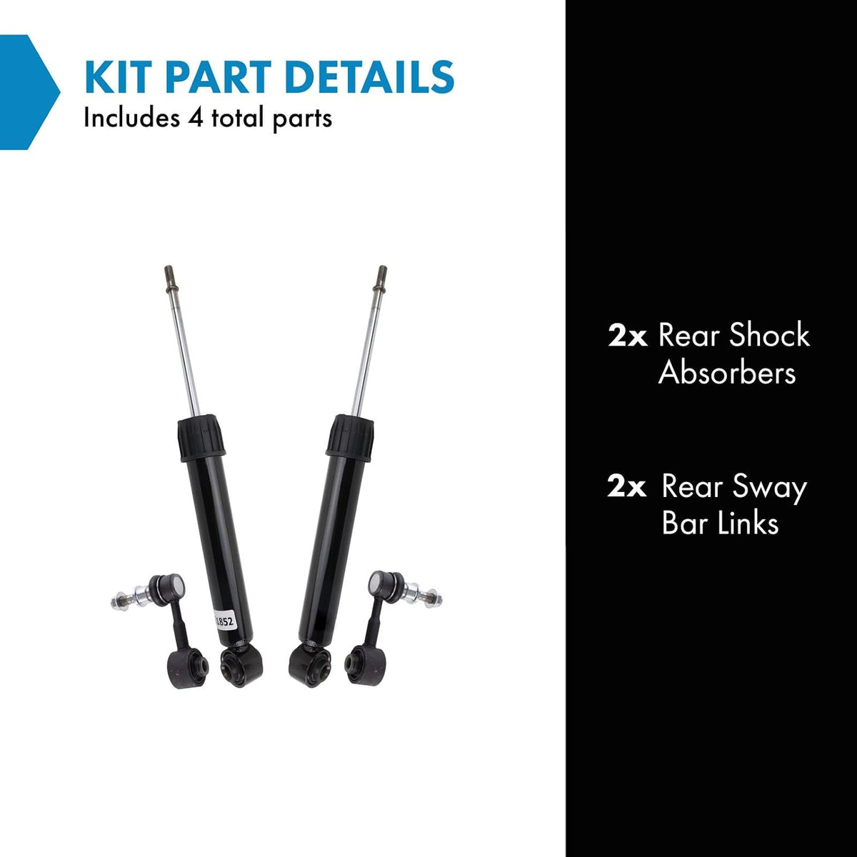 TRQ Rear Suspension Kit Shock Absorber Sway Bar Stabilizer Link