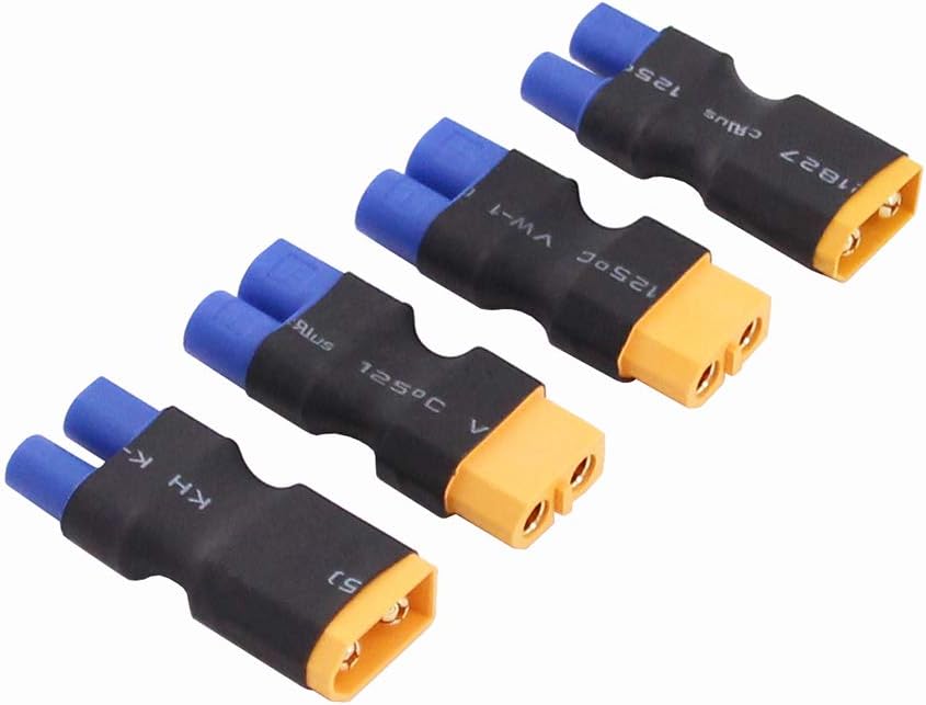 4pcs No Wires Connector: XT60 XT-60 to EC3 Style Male Female Connector Adapter(C156-4)