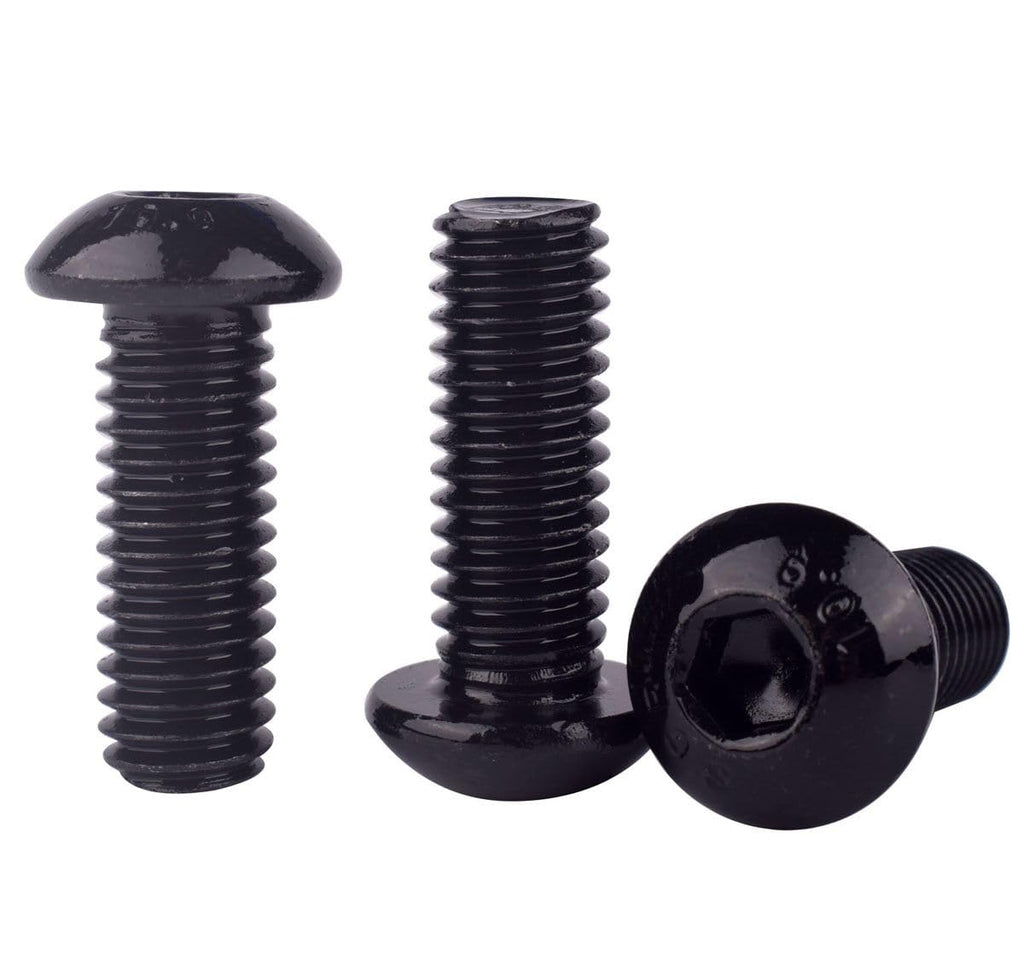 30PCS #8-32 x 3/4" Button Head Socket Cap Screws Bolts, Allen Hex Drive, Black Oxide Alloy Steel 10.9 Grade, UNC Machine Fully Thread