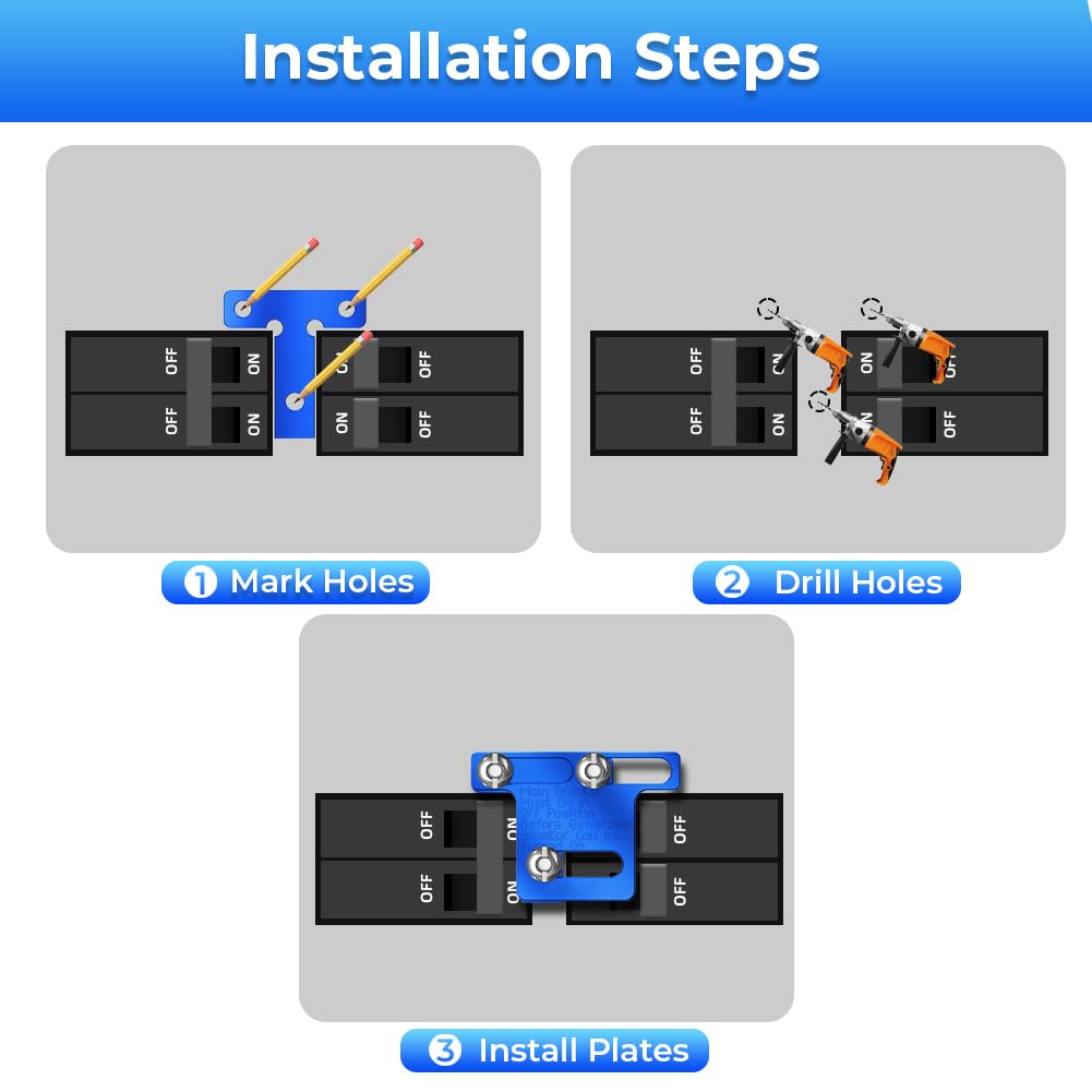 Generator Interlock Kit for Eaton Cutler Hammer BR Series 100 Amp Panel