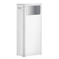 Tall Bathroom Trash Can with Lid, Skinny Commercial Trash Bin with Handle, Space Saving 8 Gallon Plastic Garbage Can