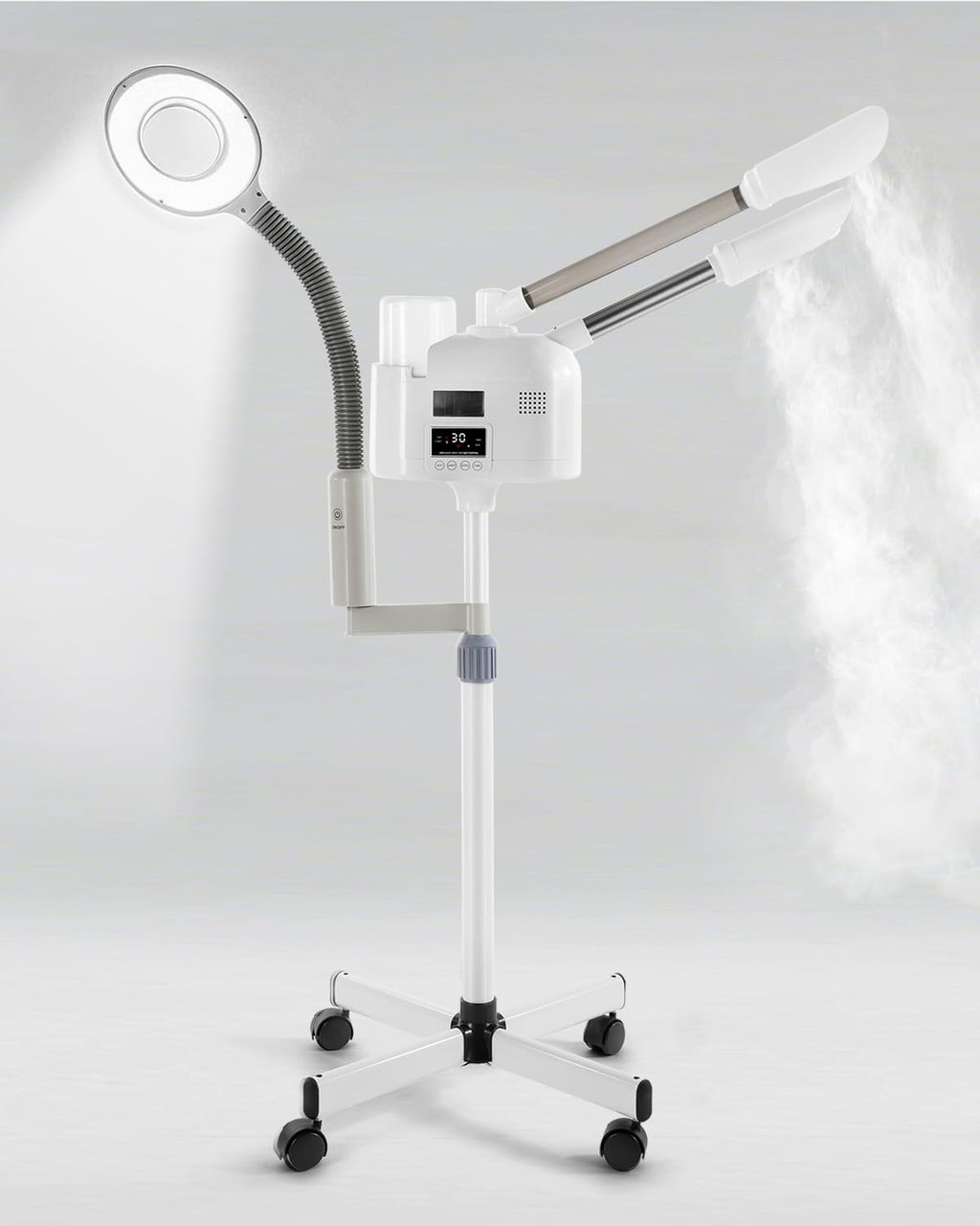 Professional Facial Steamer with 5X LED Magnifying Lamp 3 in 1 | Hot and Cold Facial Steamer Professional Facial