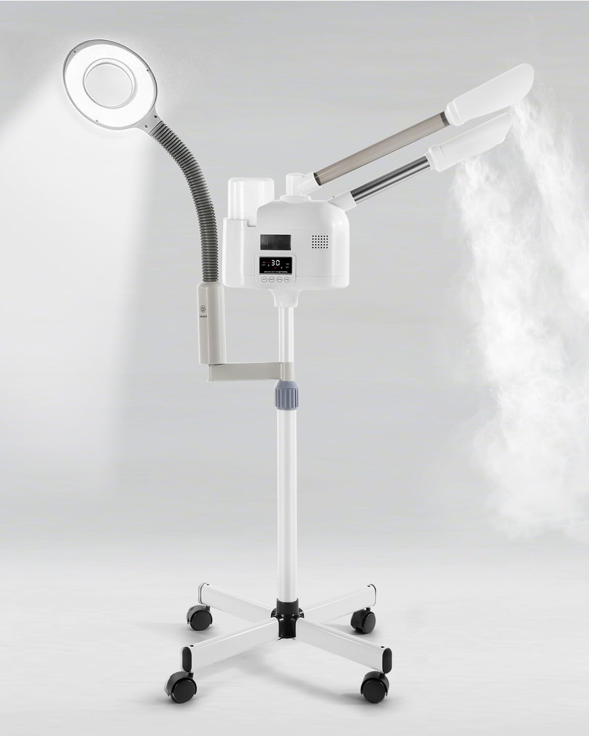 Professional Facial Steamer with 5X LED Magnifying Lamp 3 in 1 | Hot and Cold Facial Steamer Professional Facial