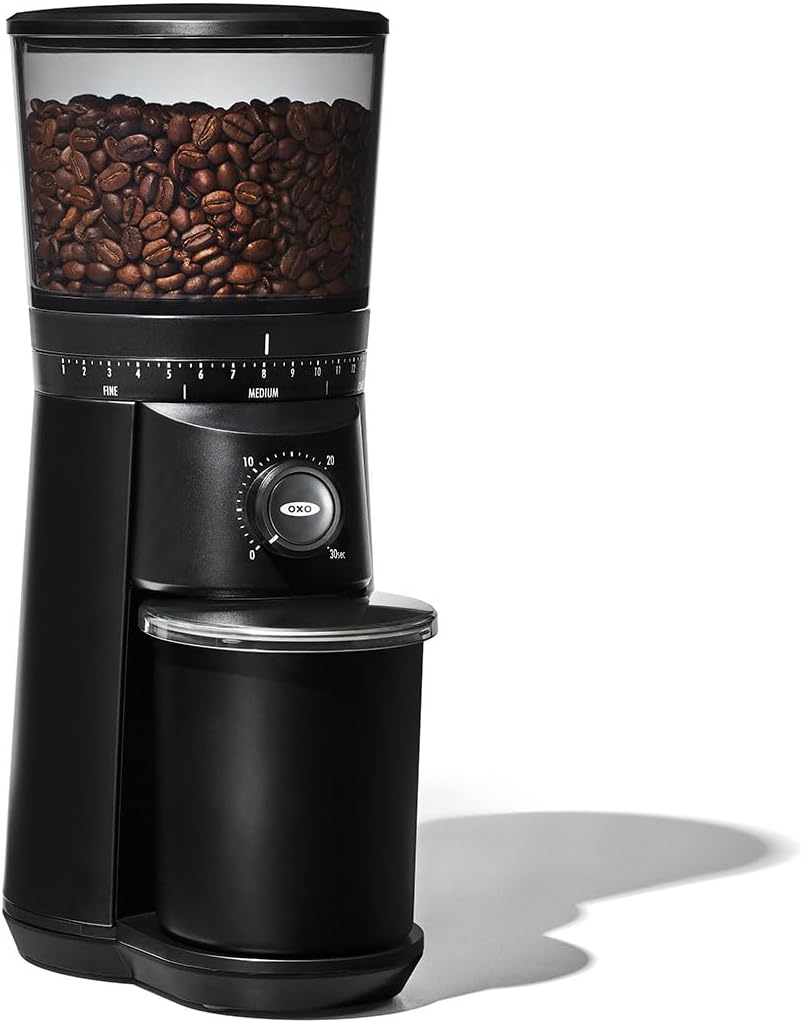 Brew Conical Burr Grinder - Matte Black, Stainless Steel Burrs, One-Touch Automatic Smart Grind