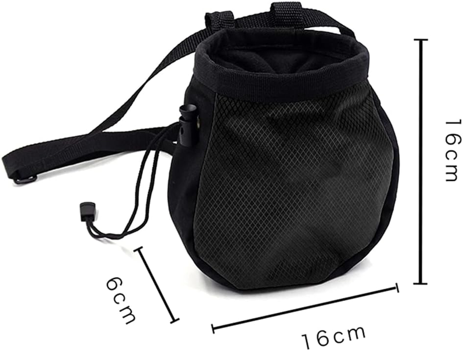 Climbing Chalk Bag for Rock Climbing - with Chalk Ball | Drawstring closure, Refillable chalk ball, Adjustable waist